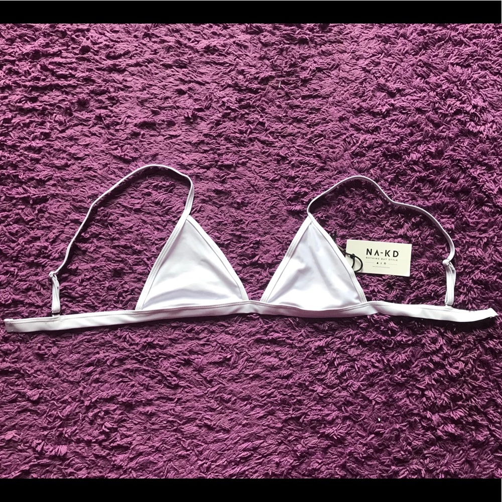 White Triangle Bikini Top